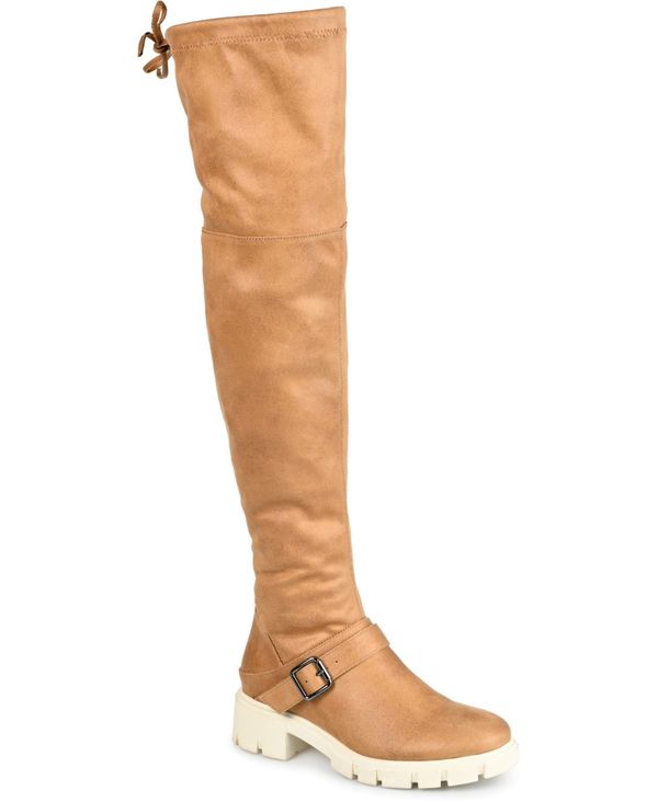 【送料無料】 ジュルネ コレクション レディース ブーツ・レインブーツ シューズ Women's Extra Wide Calf Salisa Lug Sole Boot Tan