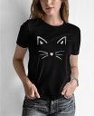 【送料無料】 エルエーポップアート レディース シャツ トップス Women's Word Art Whiskers T-shirt Black(4)