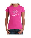 【送料無料】 エルエーポップアート レディース シャツ トップス Women 039 s Word Art T-Shirt - The Om Symbol Out of Yoga Poses Pink