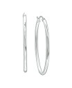 yz W[j xj[j fB[X sAXECO ANZT[ Medium Polished Oval Tube Hoop Earrings in Sterling Silver, 1.1