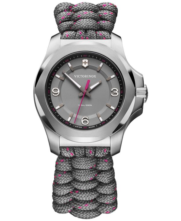 ビクトリノックス 【送料無料】 ビクトリノックス レディース 腕時計 アクセサリー Women's I.N.O.X. V Gray Paracord Strap Watch 37mm Grey