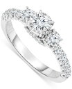 【送料無料】 トゥルーミラクル レディース リング アクセサリー Diamond Engagement Ring (1 ct. t.w.) in 14k White Gold White Gold