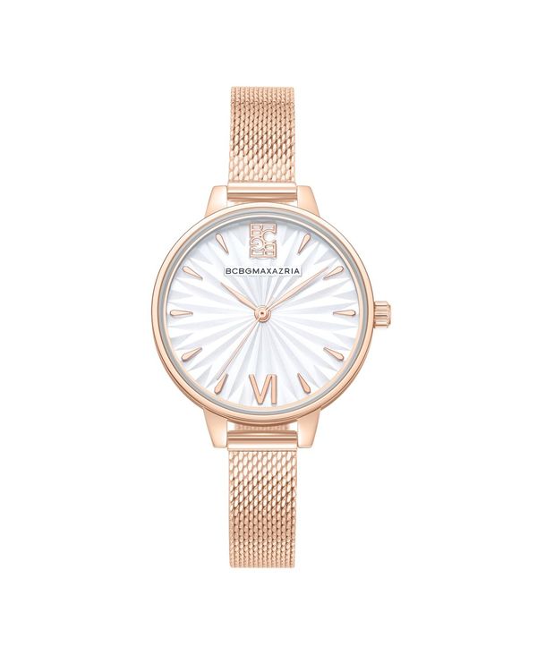 【送料無料】 ビーシービージーマックスアズリア レディース 腕時計 アクセサリー Women s Classic Rose Gold-Tone Stainless Steel Mesh Watch 32mm Rose Gold