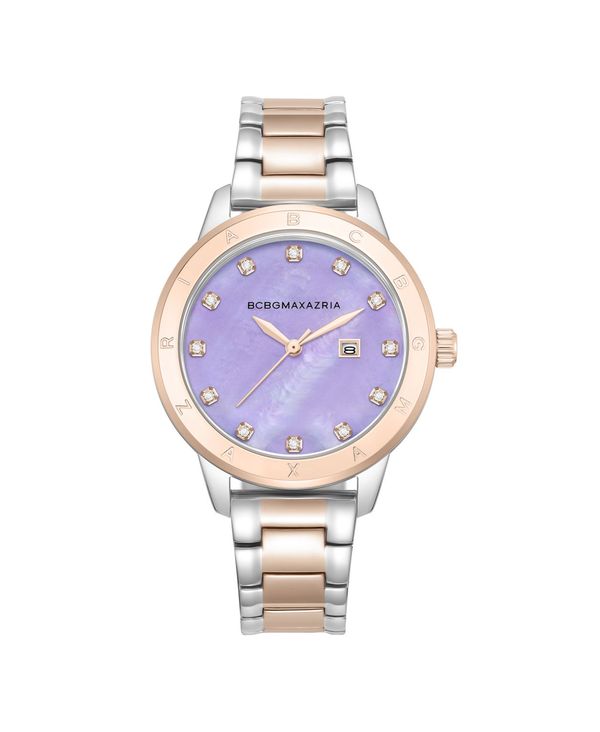 【送料無料】 ビーシービージーマックスアズリア レディース 腕時計 アクセサリー Women s Classic Two Tone Stainless Steel Bracelet Watch 36mm Two Tone