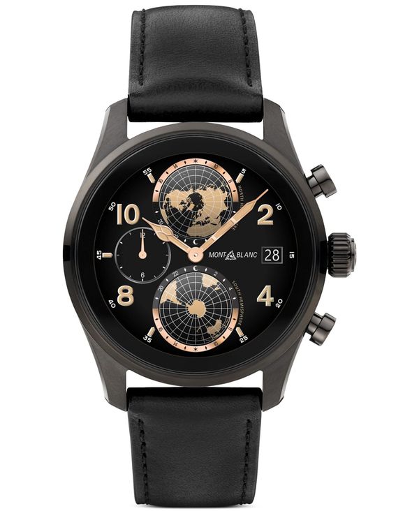 ̵ ֥  ӻ ꡼ Men's Summit 3 Black Leather Strap Smart W...