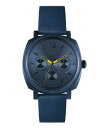 yz ebhx[J[ Y rv ANZT[ Men's Caine Blue Leather Strap Watch 42mm Blue