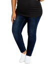 【送料無料】 マザーフッドマタニティー レディース デニムパンツ ボトムス Indigo Blue Plus Size Super Stretch Skinny Maternity Jeans Dark Wash