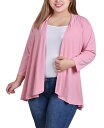 【送料無料】 ニューヨークコレクション レディース ニット・セーター カーディガン アウター Plus Size Draped Open-Front Cardigan Bridal Rose