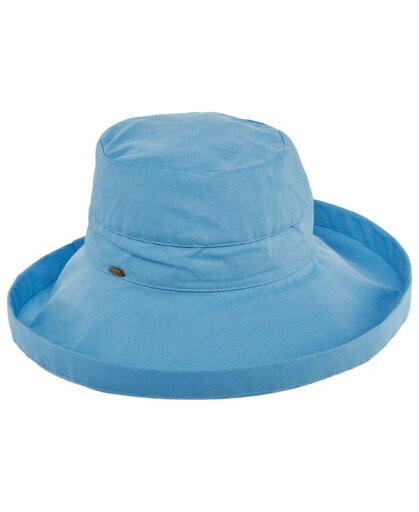 【送料無料】 スカラ レディース 帽子 アクセサリー Cotton Big Brim With Inner Drawstring Medium Blue 【送料無料】 スカラ レディース 帽子 アクセサリー Cotton Big Brim With Inner Drawstring Medium Blue