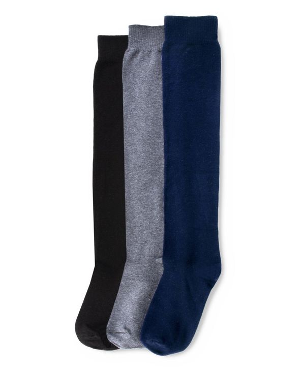 ̵ ҥ塼 ǥ   Women's Flat Knit Knee High Socks 3 Pair P...