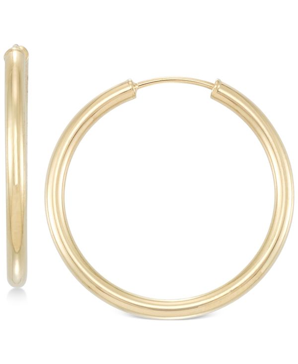 ̵ ꥢ  ǥ ԥ ꡼ Small Highly Polished Flex Hoop Earrings in 14k Gold Yellow Gold