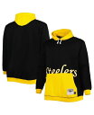 【送料無料】 ミッチェル&ネス メンズ パーカー・スウェット アウター Men's Black and Gold Pittsburgh Steelers Big...
