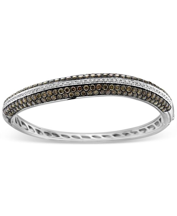 ̵   ǥ ֥쥹åȡХ󥰥롦󥯥å ꡼ Chocolate Diamond (6-1/20 ct. t.w.) & Vanilla Diamond (3/8 ct. t.w.) Pavé Bangle Bracelet in 14k White Gold 14K Vanilla Gold Bangle