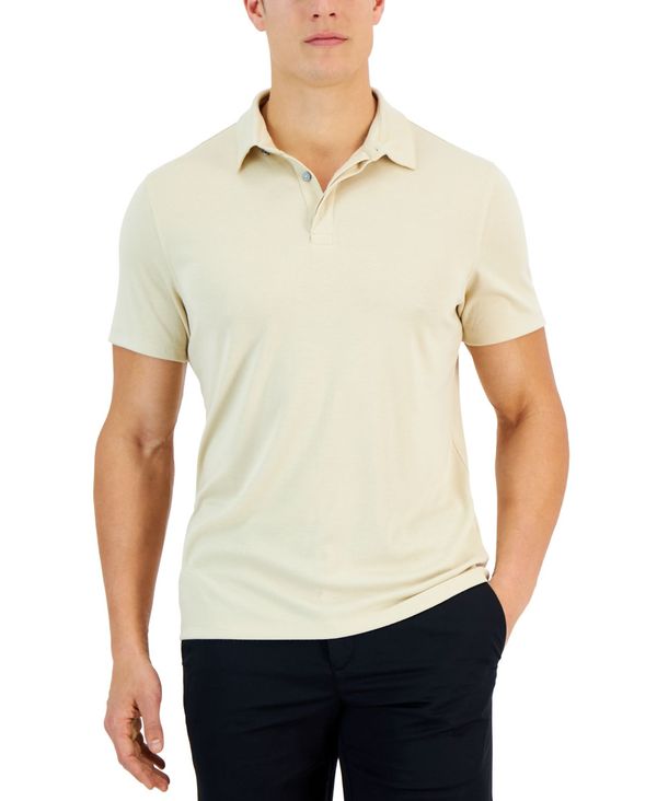 【送料無料】 アルファニ メンズ ポロシャツ トップス Men's AlfaTech Stretch Solid Polo Shirt, Created for Macy's Brown Rice