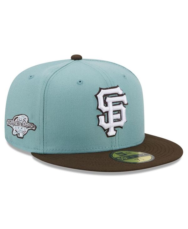 【送料無料】 ニューエラ メンズ 帽子 アクセサリー Men's Light Blue, Brown San Francisco Giants 2002 World Series Beach Kiss 59FIFTY Fitted Hat Light Blue, Brown