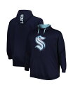 【送料無料】 ファナティクス メンズ パーカー・スウェット フーディー アウター Men's Deep Sea Blue Seattle Kraken Big and Tall Fleece Pullover Hoodie Deep Sea Blue(4)