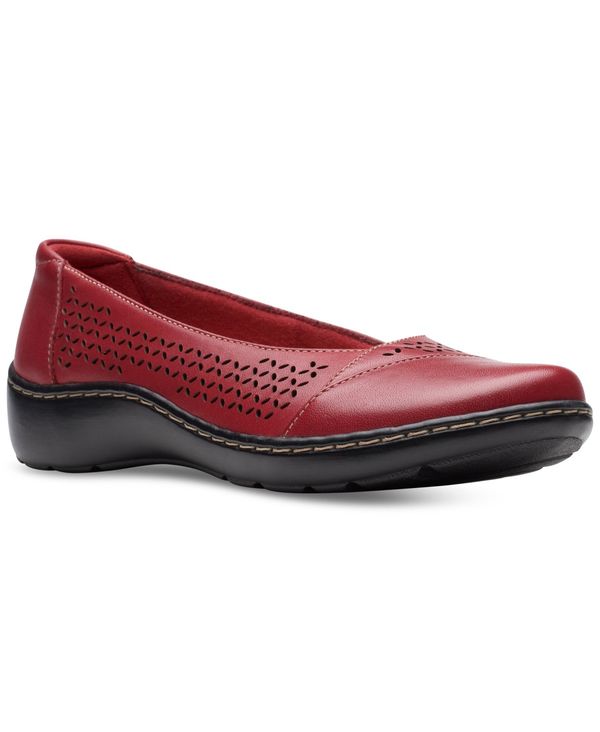 【送料無料】 クラークス レディース パンプス シューズ Women's Cora Iris Slip-On Flats Red