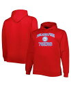 【送料無料】 プロファイル メンズ パーカー・スウェット フーディー アウター Men's Red Philadelphia 76ers Big and Tall Heart and Soul Pullover Hoodie Red