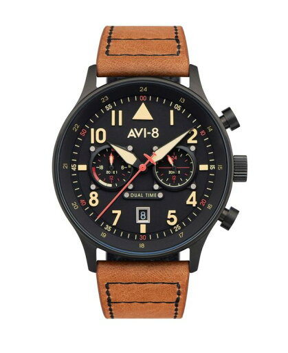 【送料無料】 アヴィエイト メンズ 腕時計 アクセサリー Men's Hawker Hurricane Carey Dual Time Debden Brown Genuine Leather Strap Watch 43mm Brown 【送料無料】 アヴィエイト メンズ 腕時計 アクセサリー Men's Hawker Hurricane Carey Dual Time Debden Brown Genuine Leather Strap Watch 43mm Brown