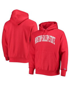 【送料無料】 チャンピオン メンズ パーカー・スウェット フーディー アウター Men's Red Winston-Salem State Rams Tall Arch Pullover Hoodie Red