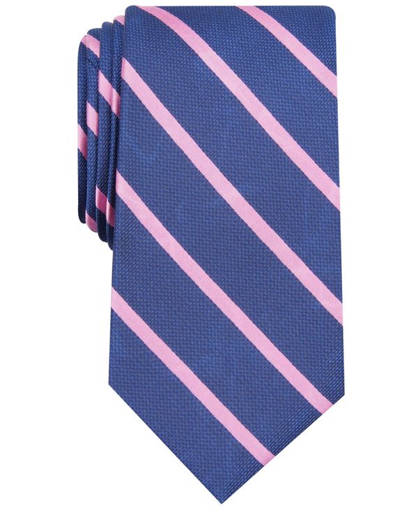 yz Nu[ Y lN^C ANZT[ Men's Stripe Tie, Created for Macy's Pink