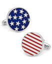 カフリンクス メンズ カフスボタン アクセサリー Stars and Stripes American Flag Cufflinks Blue