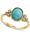 ターコイズ 【送料無料】 エフィー レディース リング アクセサリー EFFY&reg; Turquoise & Diamond (1/10 ct. t.w.) Ring in 14k Gold 14K Yellow Gold