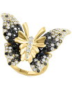 【送料無料】 エフィー レディース リング アクセサリー EFFY&reg; Black Diamond (1-1/3 ct. t.w.) & White Diamond (1-1/2 ct. t.w.) Butterfly Statement Ring in 14k Gold Yellow Gold
