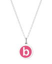 yz I[o[WG[ fB[X lbNXE`[J[Ey_ggbv ANZT[ Mini Initial Pendant Necklace in Sterling Silver and Hot Pink Enamel, 16