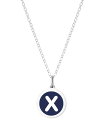 yz I[o[WG[ fB[X lbNXE`[J[Ey_ggbv ANZT[ Mini Initial Pendant Necklace in Sterling Silver and Navy Enamel, 16