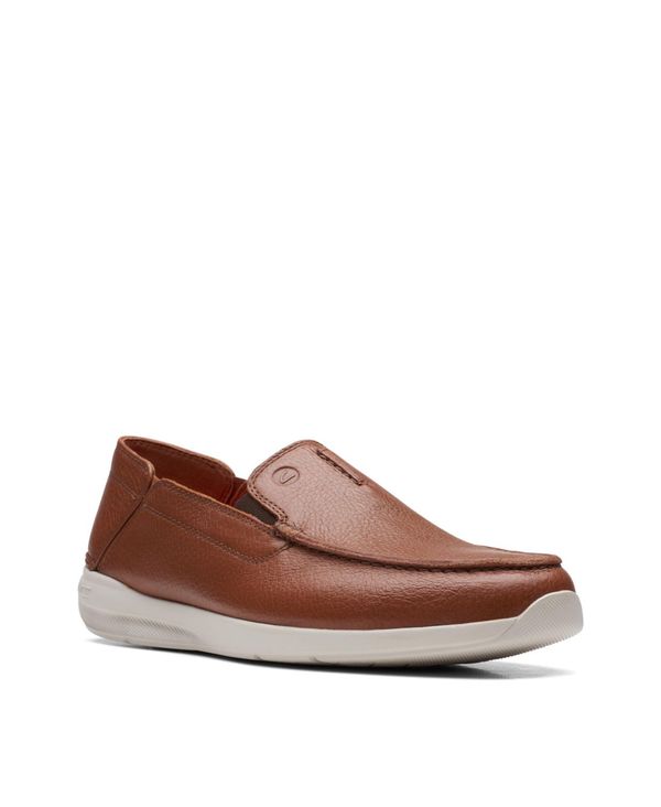 【送料無料】 クラークス メンズ スリッポン・ローファー シューズ Men's Gorwin Step Comfort Loafers Tan Leather