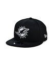 【送料無料】 ニューエラ メンズ 帽子 アクセサリー Miami Dolphins Basic Fashion 9FIFTY Snapback Cap Black/White