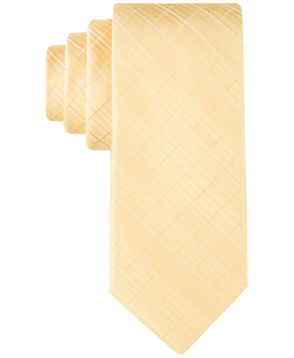 カルバン・クライン ネクタイ 【送料無料】 カルバンクライン メンズ ネクタイ アクセサリー Men's Etched Windowpane Tie Yellow