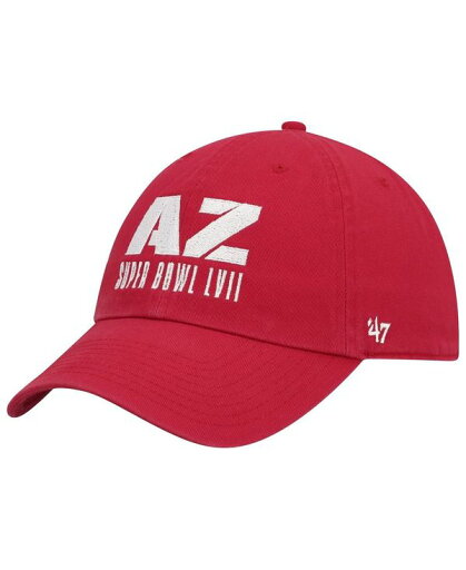 【送料無料】 47ブランド メンズ 帽子 アクセサリー Men's Red Super Bowl LVII Script Clean Up Adjustable Hat Red 【送料無料】 47ブランド メンズ 帽子 アクセサリー Men's Red Super Bowl LVII Script Clean Up Adjustable Hat Red