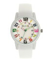 yz N fB[X rv ANZT[ Unisex Festival White Silicone Strap Watch 41mm White