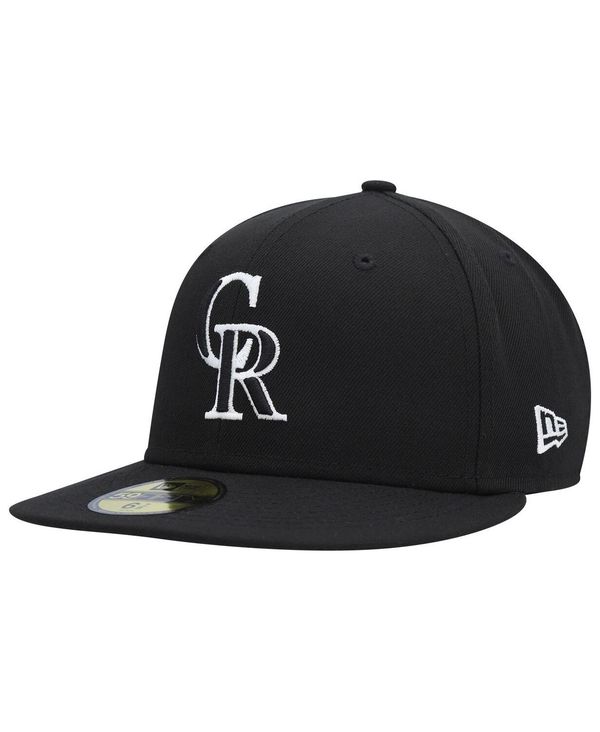 【送料無料】 ニューエラ メンズ 帽子 アクセサリー Men's Colorado Rockies Black on Black Dub 59FIFTY Fitted Hat Black