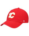 【送料無料】 47ブランド メンズ 帽子 アクセサリー Men's '47 Red Calgary Flames Team Clean Up Adjustabl...