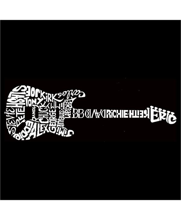 【送料無料】 エルエーポップアート メンズ Tシャツ トップス Men's Word Art T-Shirt - Rock Guitar Body Word Art Black