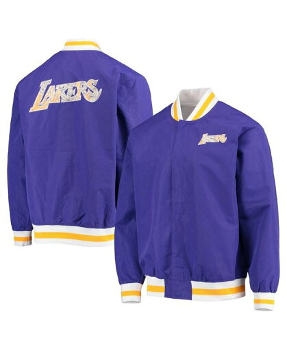 【送料無料】 ミッチェル&ネス メンズ ジャケット・ブルゾン アウター Men's Los Angeles Lakers Purple Hardwood Classics 75th Anniversary Authentic Warmup Full-Snap Jacket Purple 【送料無料】 ミッチェル&ネス メンズ ジャケット・ブルゾン アウター Men's Los Angeles Lakers Purple Hardwood Classics 75th Anniversary Authentic Warmup Full-Snap Jacket Purple