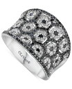 【送料無料】 ル ヴァン レディース リング アクセサリー Blackberry Diamond (3/4 ct. t.w.) & Vanilla Diamond (3/4 ct. t.w.) Concave Statement Ring in 18k White Gold 18K Vanilla Gold Ring