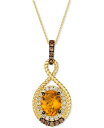 yz  @ fB[X lbNXE`[J[Ey_ggbv ANZT[ Cinnamon Citrine (2-3/8 ct. t.w.) & Diamond (5/8 ct. t.w.) Pendant Necklace in 14k Gold, 18