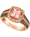 【送料無料】 ル ヴァン レディース リング アクセサリー Peach Morganite (1-1/4 ct. t.w.) & Diamond (1/2 ct. t.w.) Ring in 14k Rose Gold No Color