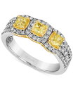 【送料無料】 ル ヴァン レディース リング アクセサリー Couture&reg; Sunny Yellow Diamond (5/8 ct. t.w.) & Vanilla Diamond (3/8 ct. t.w.) Three Stone Ring in Platinum & 14k Gold Platinum & 14K Yellow Gold