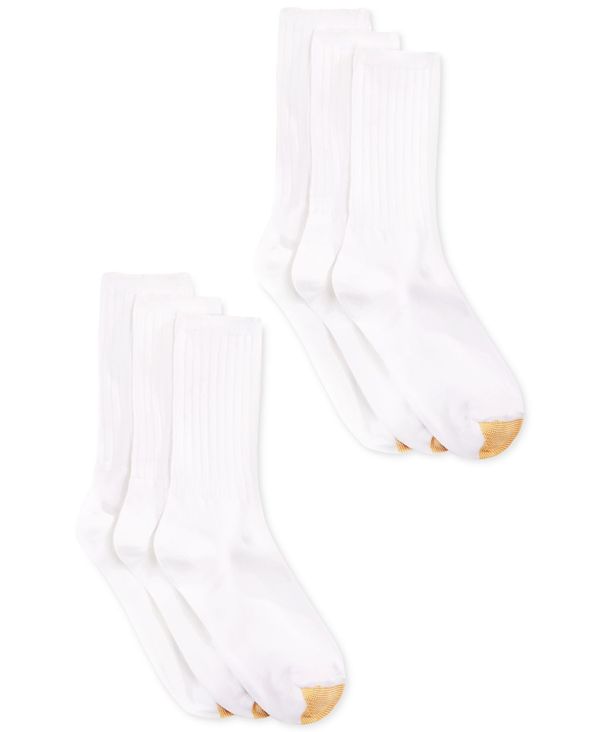 yz S[hgD fB[X C A_[EFA Women's 6-Pack Casual Ribbed Crew Socks White