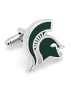 【送料無料】 カフリンクス メンズ カフスボタン アクセサリー Michigan State Spartans Cufflinks Green