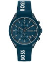 yz {X Y rv ANZT[ Men's Velocity Quartz Fashion Chronograph Blue Silicone Strap Watch 44mm Blue