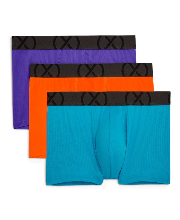 【送料無料】 ツーイグジスト メンズ ボクサーパンツ アンダーウェア Men 039 s Mesh No Show Performance Trunk, Pack of 3 Performance Purple, Shocking Orange, Atomic Blue