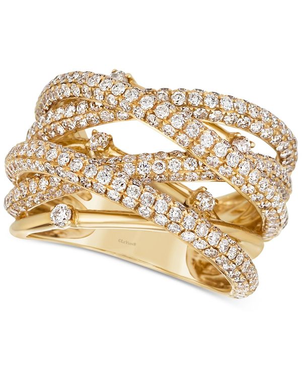 【送料無料】 ル ヴァン レディース リング アクセサリー Vanilla Diamond Pavé Multirow Crossover Statement Ring (3-1/2 ct. t.w.) in 18k Gold 18K Honey Gold Ring
