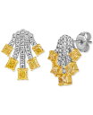 【送料無料】 ル ヴァン レディース ピアス イヤリング アクセサリー Couture reg Sunny Yellow Diamond (1-3/4 ct. t.w.) Vanilla Diamond (1/2 ct. t.w.) Fan Stud Earrings in 14k Gold Platinum Platinum 14K Yellow Gold