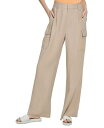 【送料無料】 ダナ キャラン ニューヨーク レディース カジュアルパンツ ボトムス Women's High-Rise Wide-Leg Pants Safari Khaki